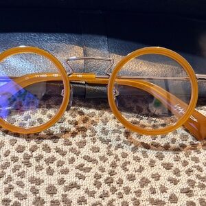 Yoki Orange Round Glasses
